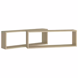vidaXL 2x Wall Cube Shelf Sonoma Oak Engineered Wood Hanging Floating Unit - Additional view 5