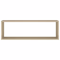 vidaXL 2x Wall Cube Shelf Sonoma Oak Engineered Wood Hanging Floating Unit - Additional view 7