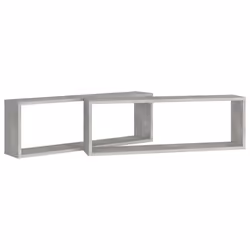 vidaXL 2x Wall Cube Shelf Concrete Grey Engineered Wood Hanging Floating Shelf - Additional view 5