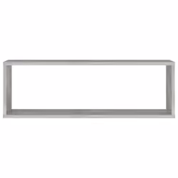 vidaXL 2x Wall Cube Shelf Concrete Grey Engineered Wood Hanging Floating Shelf - Additional view 7