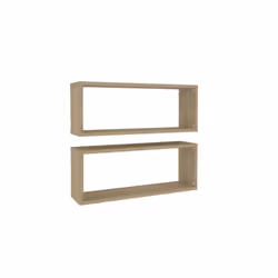 vidaXL 2x Wall Shelf Sonoma Oak Engineered Wood Wall-Mounted Floating Shelf