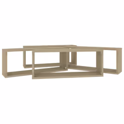 vidaXL 4x Wall Shelf Sonoma Oak Engineered Wood Wall-Mounted Floating Shelf - Additional view 8