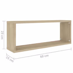 vidaXL 6x Wall Shelf Sonoma Oak Engineered Wood Wall-Mounted Floating Shelf - Additional view 4