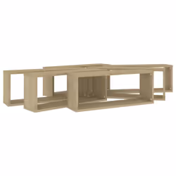 vidaXL 6x Wall Shelf Sonoma Oak Engineered Wood Wall-Mounted Floating Shelf - Additional view 8
