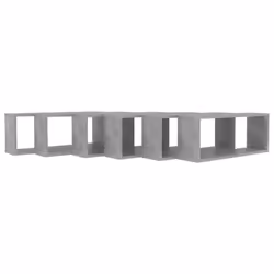 vidaXL 6x Wall Shelf Concrete Grey Engineered Wood Wall-Mounted Floating Shelf - Additional view 7
