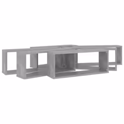 vidaXL 6x Wall Shelf Concrete Grey Engineered Wood Wall-Mounted Floating Shelf - Additional view 8