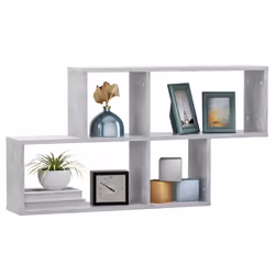 vidaXL Wall Shelf Concrete Grey Engineered Wood Wall Floating Hanging Shelf