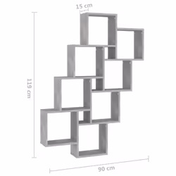 VidaXL 807182 shelve Wood Grey - Additional view 6