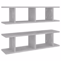 VidaXL 807191, Wood, Grey, 750 mm, 180 mm, 200 mm, 2 pc(s)