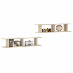 vidaXL 2x Wall Shelf Sonoma Oak Engineered Wood Indoor Hanging Wall Shelf
