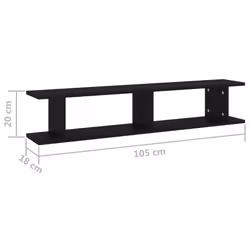VidaXL 807206 shelve Wood Black - Additional view 7