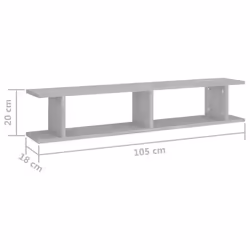 VidaXL 807209 shelve Wood Grey - Additional view 7