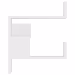 vidaXL 2x Wall Corner Shelf White Engineered Wood Wall-Mounted Hanging Shelf