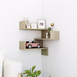 vidaXL Wall Corner Shelf Sonoma Oak Engineered Wood Wall-Mounted Hanging Shelf