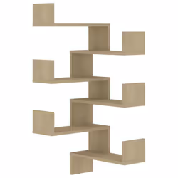 vidaXL 2x Wall Corner Shelf Sonoma Oak Engineered Wood Home Hanging Shelf Unit
