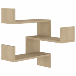 vidaXL 2x Wall Corner Shelf Sonoma Oak Engineered Wood Home Hanging Shelf Unit - Additional view 5