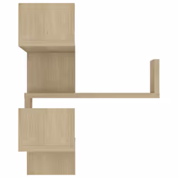 vidaXL 2x Wall Corner Shelf Sonoma Oak Engineered Wood Home Hanging Shelf Unit - Additional view 6