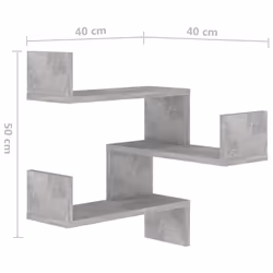 VidaXL 807231 shelve Wood Grey - Additional view 8
