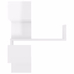 vidaXL 2x Wall Corner Shelf High Gloss White Engineered Wood Hanging Shelf