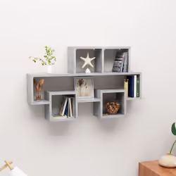 vidaXL Car-shaped Wall Shelf Concrete Grey Engineered Wood Wall-Mounted Shelf