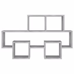vidaXL Car-shaped Wall Shelf Concrete Grey Engineered Wood Wall-Mounted Shelf