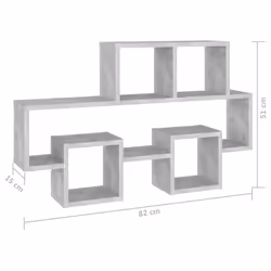vidaXL Car-shaped Wall Shelf Concrete Grey Engineered Wood Wall-Mounted Shelf - Additional view 4