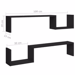 VidaXL 807269 shelve Wood Black - Additional view 8