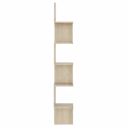 vidaXL Wall Corner Shelf Sonoma Oak Engineered Wood Indoor Wall Rack Shelf