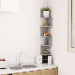 VidaXL 807281 shelve Wood Grey - Additional view 4