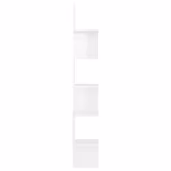 vidaXL Wall Corner Shelf High Gloss White Engineered Wood Indoor Hanging Shelf