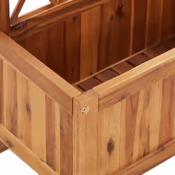 vidaXL Solid Acacia Wood Garden Raised Bed with Trellis Planter Flower Bed - Additional view 4