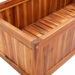 vidaXL Solid Acacia Wood Raised Bed with Trellis Outdoor Planter Flower Bed - Additional view 4
