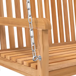 vidaXL Solid Teak Wood Swing Bench Outdoor Terrace Wooden Swing Seat Chair - Additional view 5