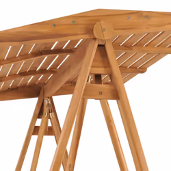 vidaXL Solid Teak Wood Swing Bench Outdoor Garden Porch Swing Seating Chair - Additional view 4
