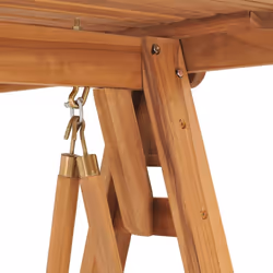 vidaXL Solid Teak Wood Swing Bench Outdoor Garden Porch Swing Seating Chair - Additional view 5