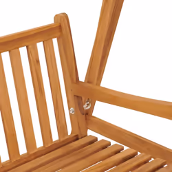 vidaXL Solid Teak Wood Swing Bench Outdoor Garden Porch Swing Seating Chair - Additional view 6
