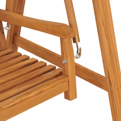 vidaXL Solid Teak Wood Swing Bench Outdoor Garden Porch Swing Seating Chair - Additional view 7