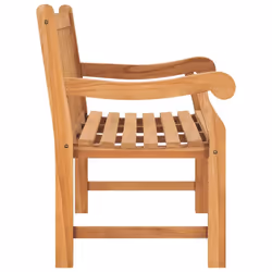 vidaXL Solid Teak Wood Garden Bench Outdoor Patio Extra Heavy Bench Seating - Additional view 3