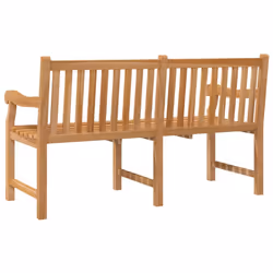 vidaXL Solid Teak Wood Garden Bench 150 cm Outdoor Terrace Patio Seating Chair - Additional view 4