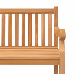 vidaXL Solid Teak Wood Garden Bench 150 cm Outdoor Terrace Patio Seating Chair - Additional view 5