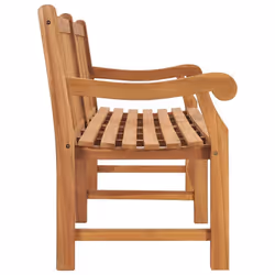 vidaXL Solid Teak Wood Garden Bench Outdoor Terrance Wooden Seating Bench - Additional view 3
