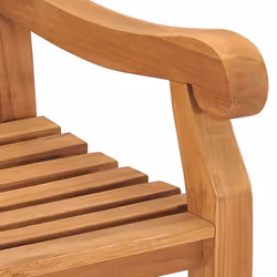 vidaXL Solid Teak Wood Garden Bench Outdoor Terrance Wooden Seating Bench - Additional view 4