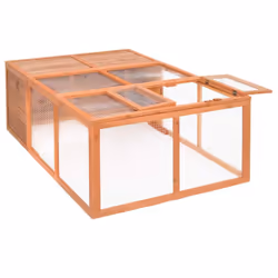 vidaxXL Solid Firwood Garden Animal Cage 150x100x50 cm Outdoor Rabbit Cage - Additional view 2