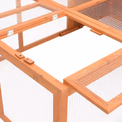 vidaxXL Solid Firwood Garden Animal Cage 150x100x50 cm Outdoor Rabbit Cage - Additional view 4