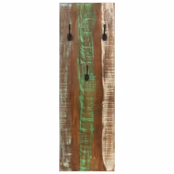 vidaXL 2x Wall-mounted Coat Racks Solid Reclaimed Wood Wooden Wall Peg Board