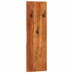 vidaXL 2x Solid Wood Acacia Wall-mounted Coat Racks Wooden Wall Peg Board - Additional view 10