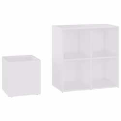 vidaXL Hall Shoe Cabinet White Engineered Wood Home Shoe Storage Organiser - Additional view 7