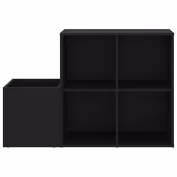 vidaXL Hall Shoe Cabinet Black Engineered Wood Home Shoe Storage Organiser - Additional view 5