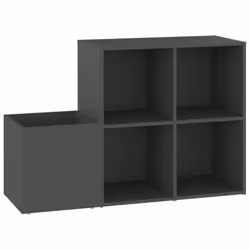 vidaXL Hall Shoe Cabinet Grey Engineered Wood Home Shoe Storage Organisers