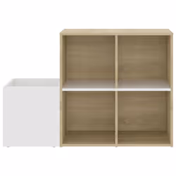 vidaXL Hall Shoe Cabinet White and Sonoma Oak Engineered Wood Shoe Organiser - Additional view 5